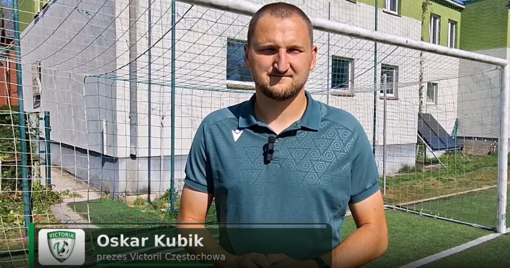 Prezes Victoria Częstochowa Oskar Kubik w wywiadzie video